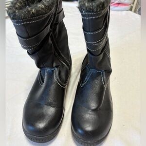 Black Faux Fur Lined Boots
